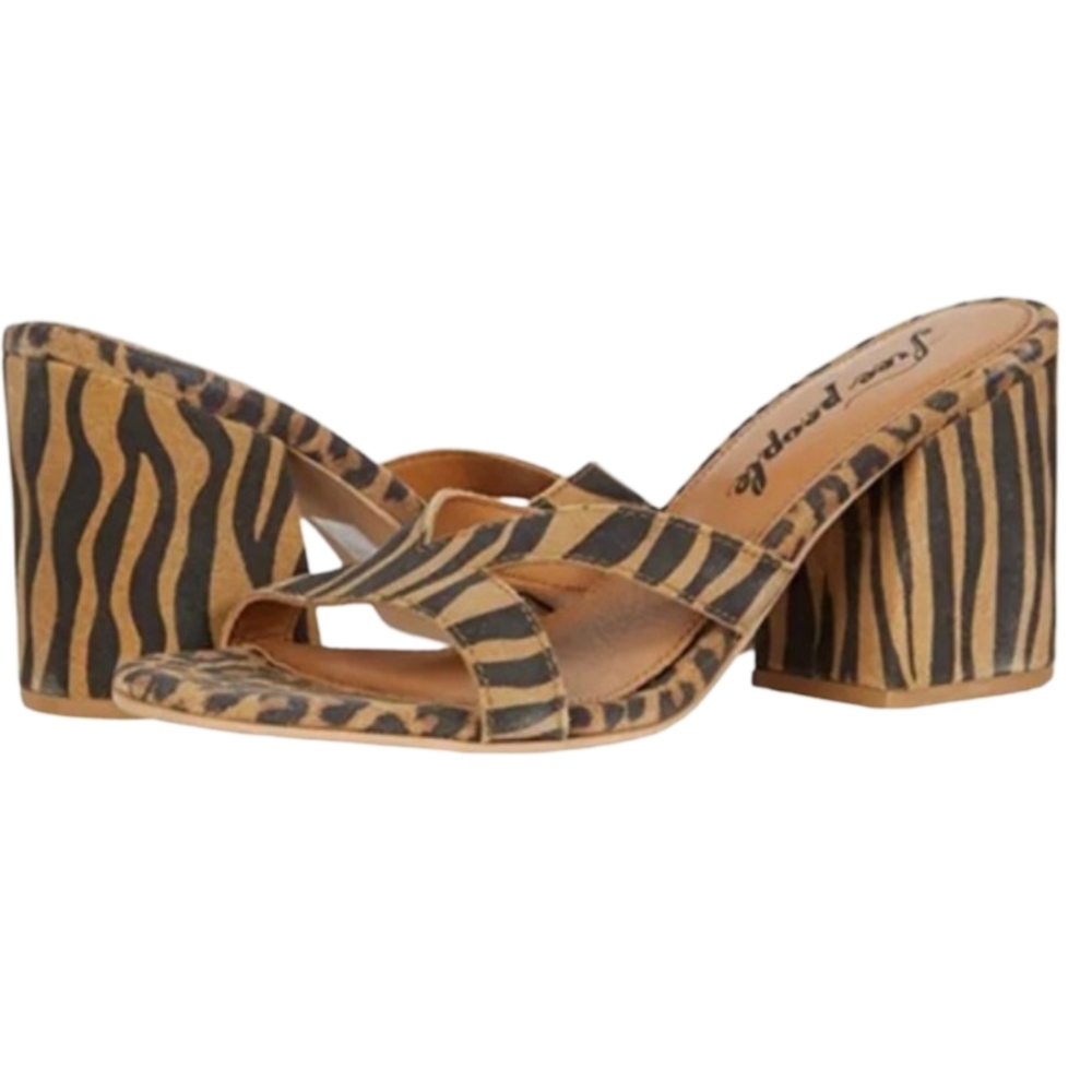 Free People Charlie Mixed Animal Print Sandals Size EU 38 (7) - Picture 10 of 12